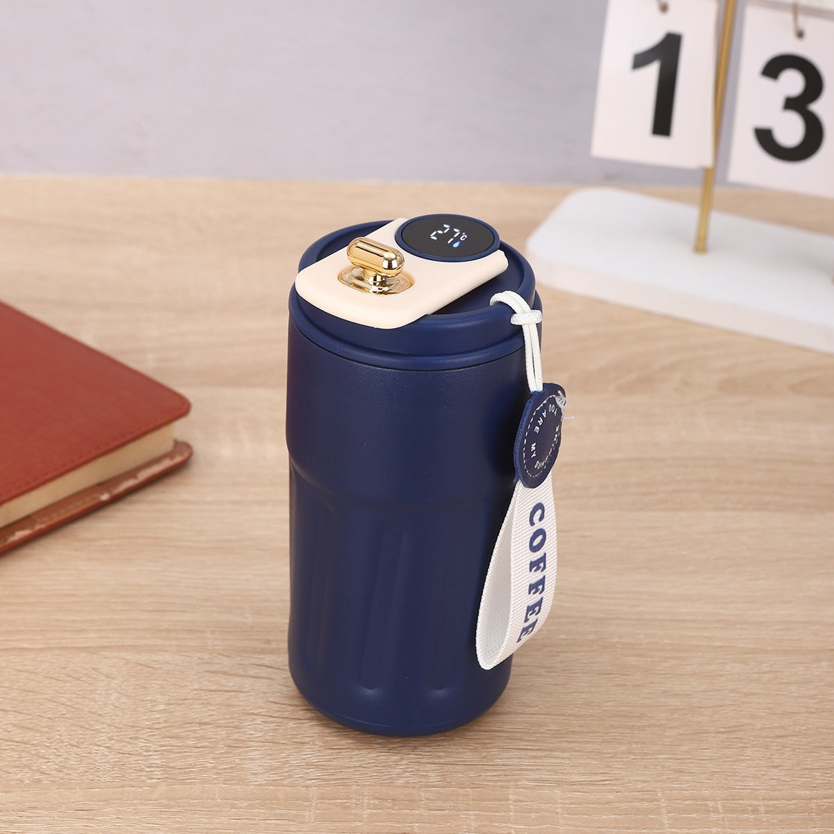 Akıllı Dijital Termoslu Şişe – Taşınabilir Paslanmaz Çelik Kahve Fincanı, Araç İçi Soğuk/Sıcak Tutabilen 450 ml Vakumlu Termos Bardak