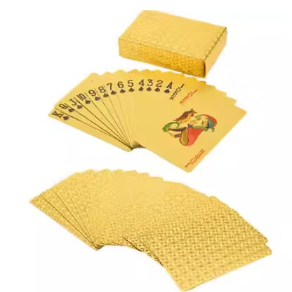 Su Geçirmez Altın Folyo Oyun Kartları – Lüks ve Dayanıklı Tasarım