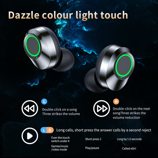 YD03 Kablosuz Bluetooth Kulak İçi Kulaklık – Akıllı Dijital Ekranlı, Nefes Alan Işık Efektli TWS Kulaklık