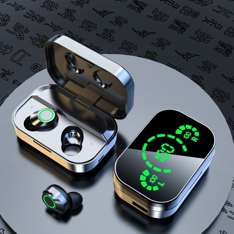 YD03 Kablosuz Bluetooth Kulak İçi Kulaklık – Akıllı Dijital Ekranlı, Nefes Alan Işık Efektli TWS Kulaklık