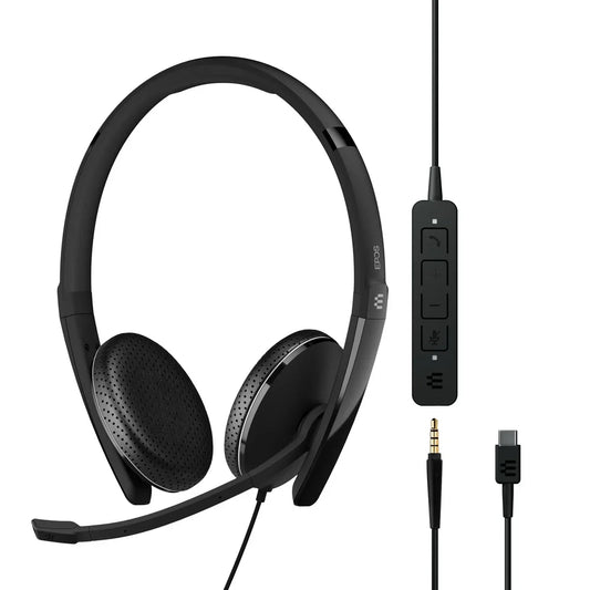 EPOS ADAPT 165 II, Çift Taraflı, USB ve 3,5 mm Jak Girişli, Kablolu Kulaklık