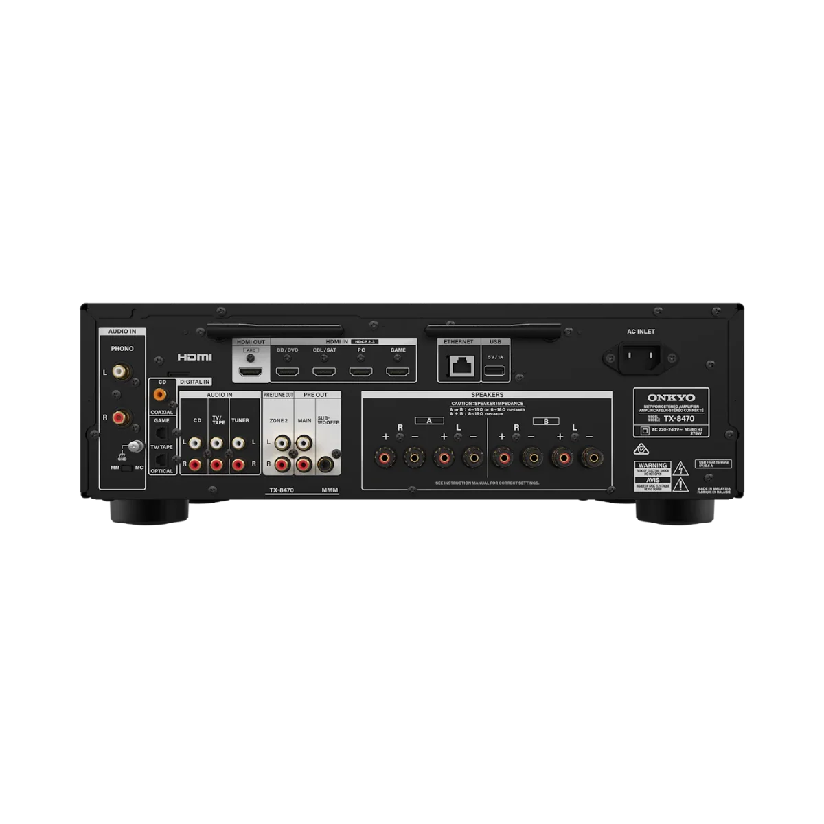 Onkyo TX-8470 Hi-Fi Network Stereo Receiver Siyah