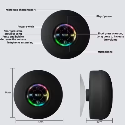 Banyo İçin Su Geçirmez Hoperlör Vantuzlu Bluetooth
